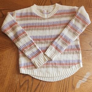 SO Cream and Red Cozy Knit Sweater